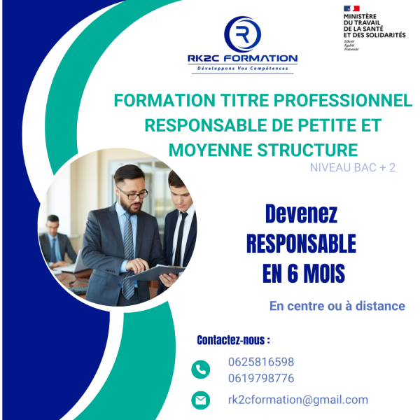 Formation Responsable de Petite et Moyenne Entreprise dans le Var à Hyères proche de Toulon